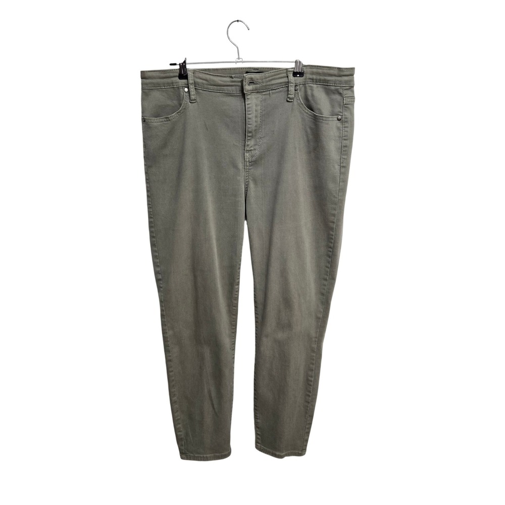 Buffalo David Bitton Havana High Rise Ankle Skinny‎ Pants Olive Green Womens 12